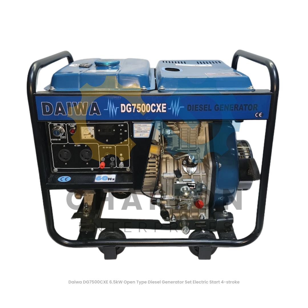 Daiwa DG7500CXE 6.5kW Electric Start Open Type 4-Stroke Diesel Generator Set