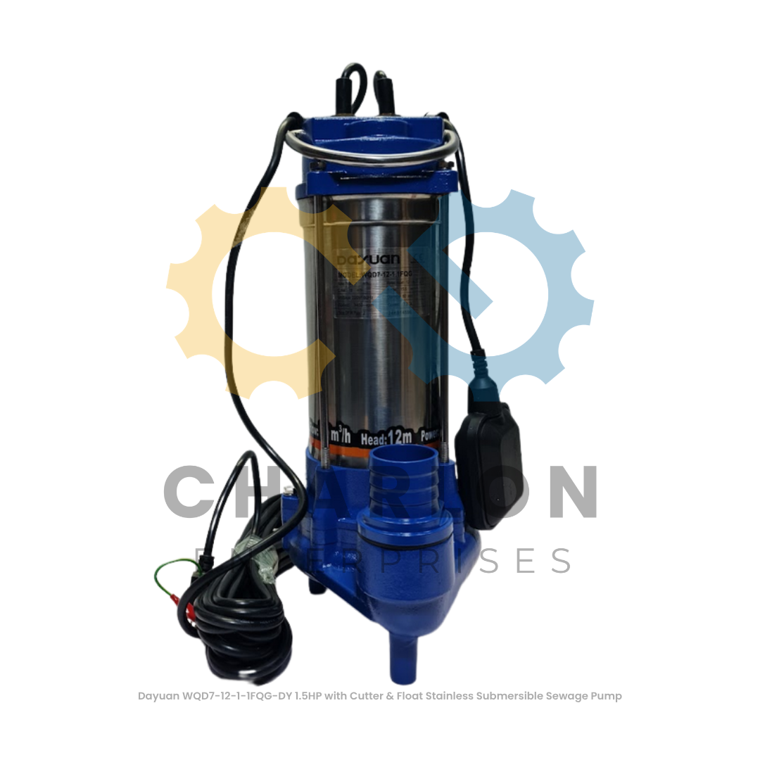 Dayuan WQD7-12-1-1FQG-DY 1.5HP with Cutter & Float Stainless Submersible Sewage Pump