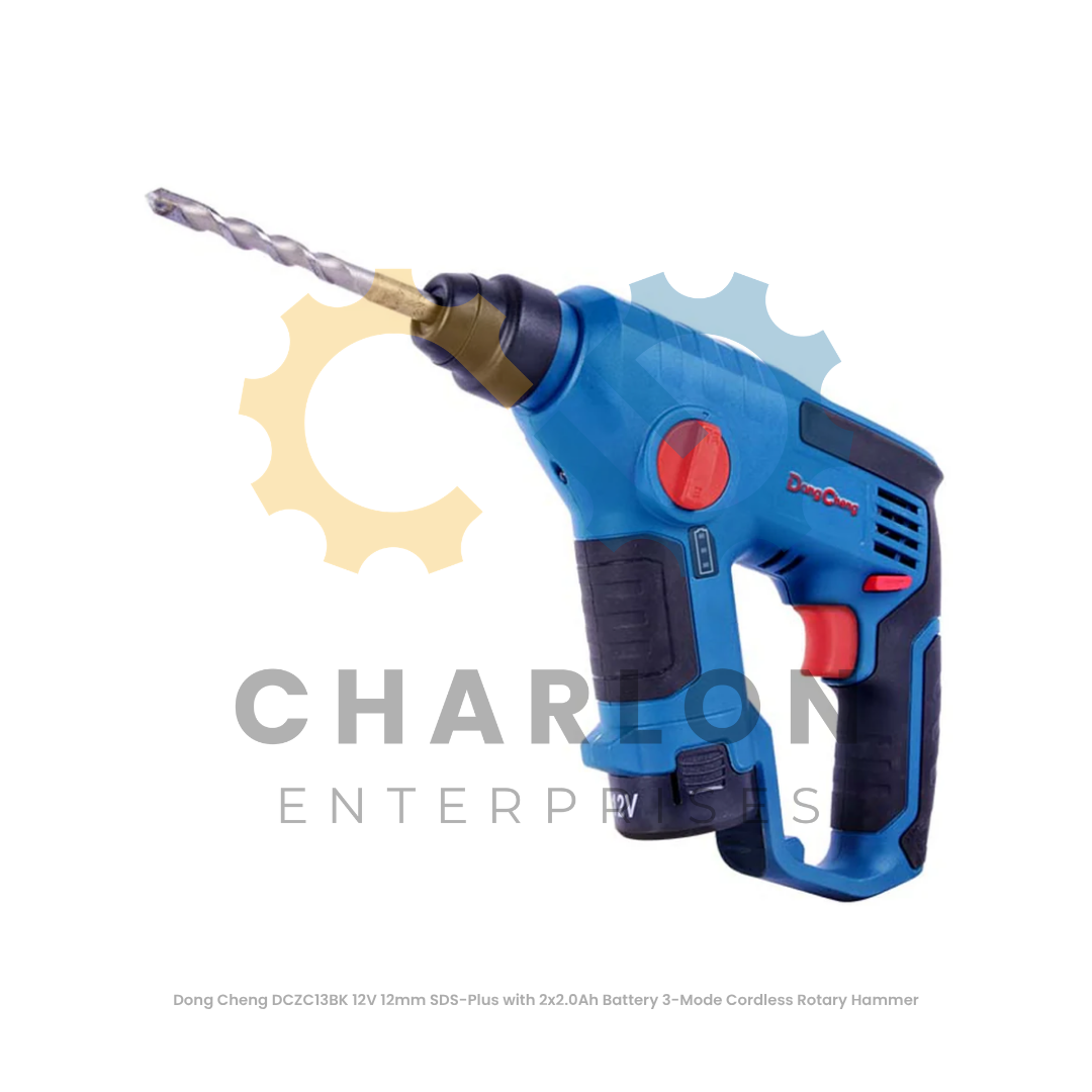 Dong Cheng DCZC13BK 12V 12mm SDS-Plus with 2x2.0Ah Battery 3-Mode Cordless Rotary Hammer