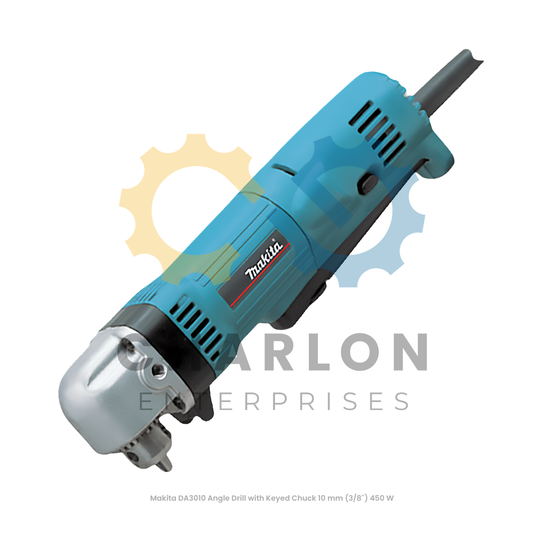Makita DA3010 Angle Drill with Keyed Chuck 10 mm (3/8'') 450 W