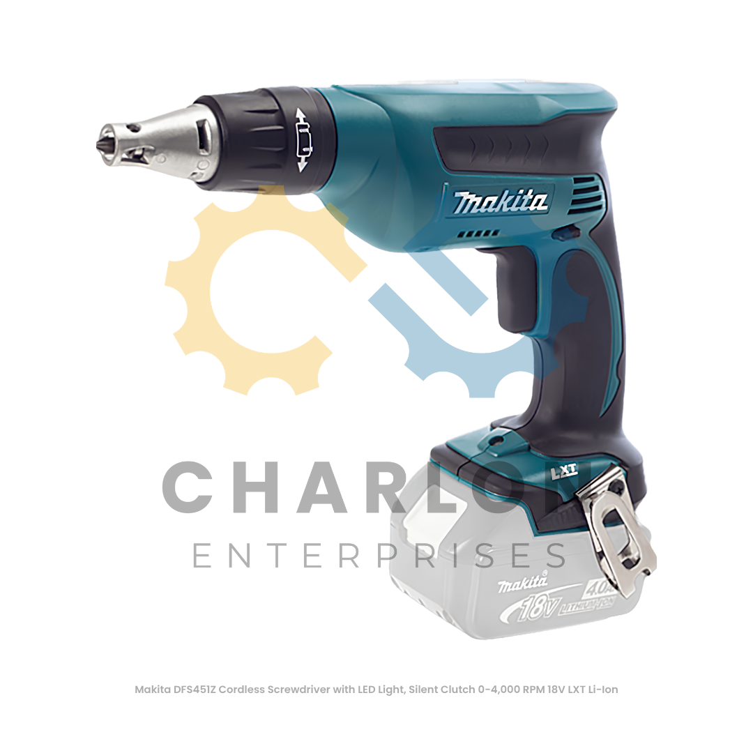 Makita DFS451Z Cordless Screwdriver with LED Light, Silent Clutch 0-4,000 RPM 18V LXT Li-Ion