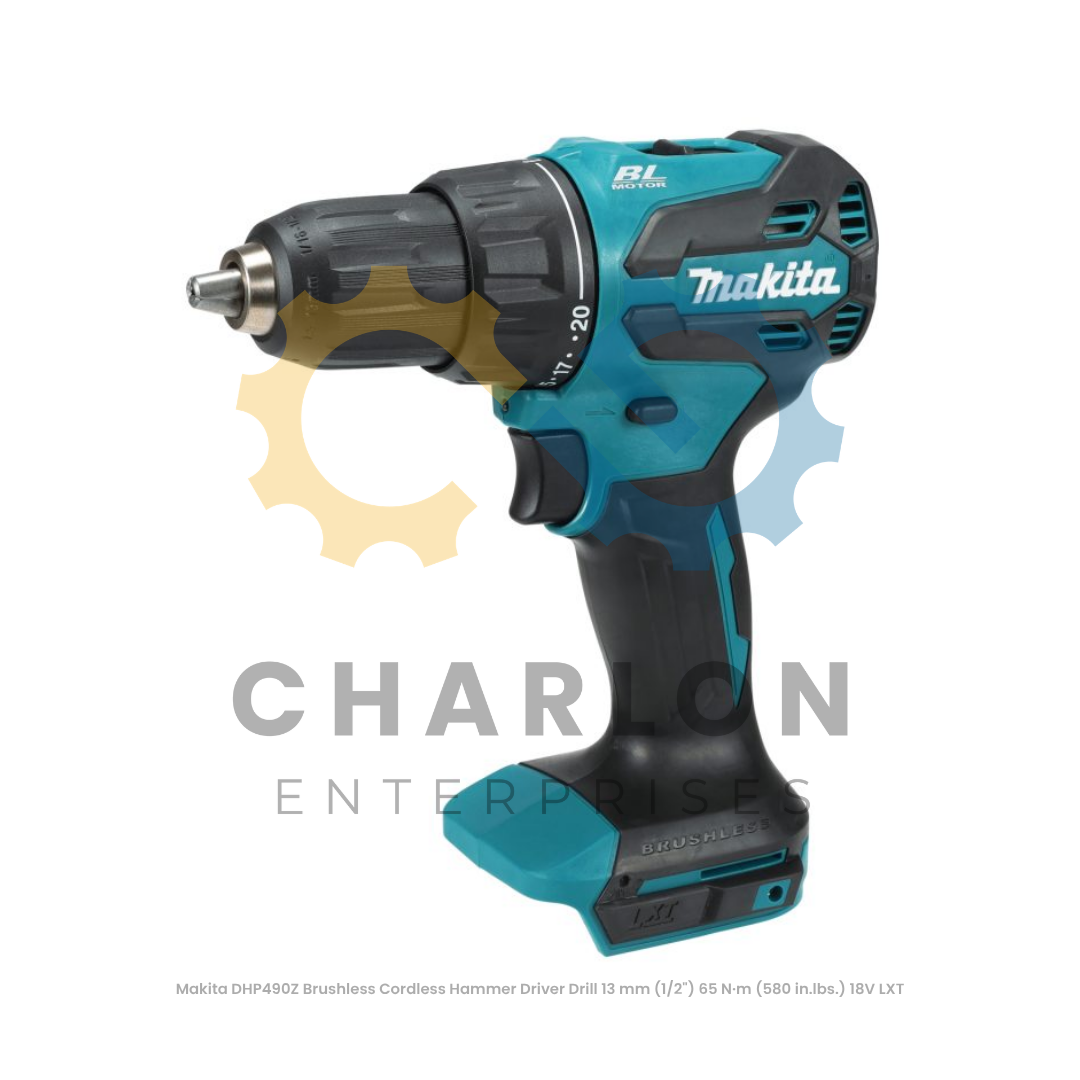 Makita DHP490Z Brushless Cordless Hammer Driver Drill 13 mm (1/2") 65 N·m (580 in.lbs.) 18V LXT