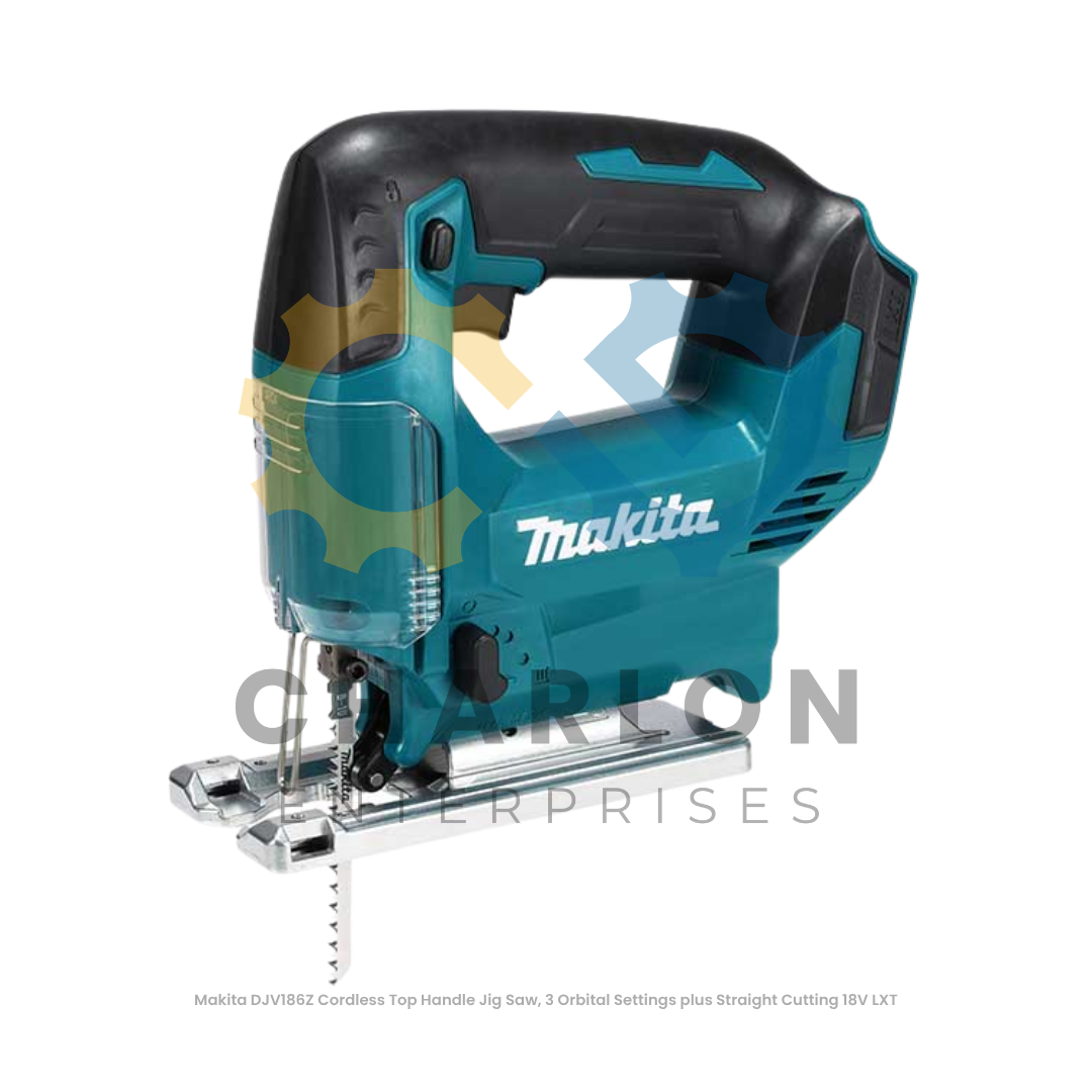 Makita DJV186Z Cordless Top Handle Jig Saw, 3 Orbital Settings plus Straight Cutting 18V LXT