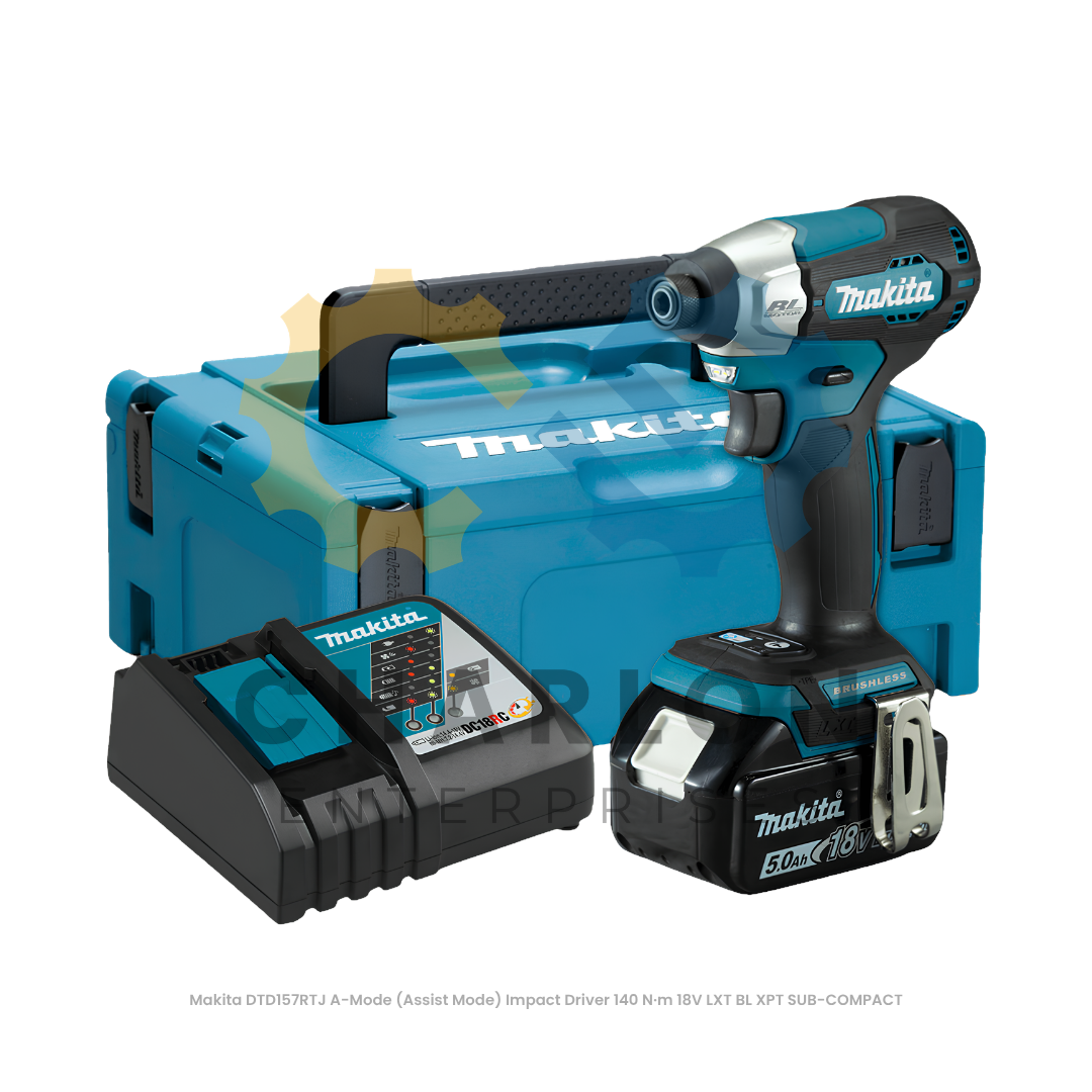 Makita DTD157RTJ A-Mode (Assist Mode) Impact Driver 140 N·m 18V LXT BL XPT SUB-COMPACT