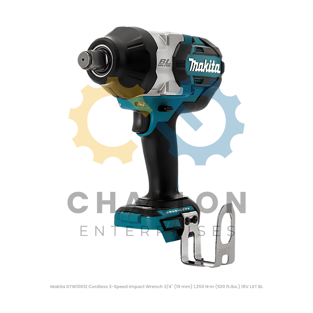 Makita DTW1001Z Cordless 3-Speed Impact Wrench 3/4" (19 mm) 1,250 N·m (920 ft.lbs.) 18V LXT BL