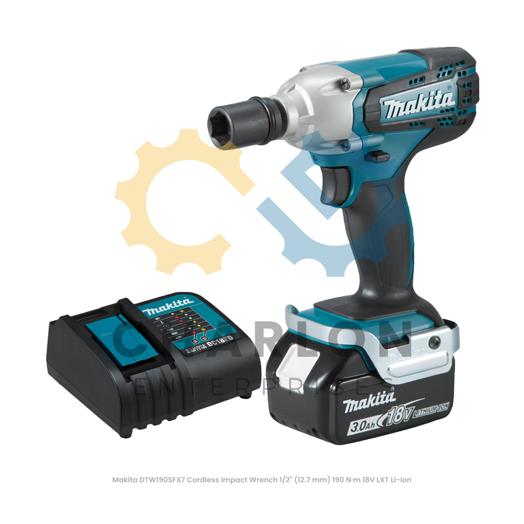 Makita DTW190SFX7 Cordless Impact Wrench 1/2" (12.7 mm) 190 N·m 18V LXT Li-Ion