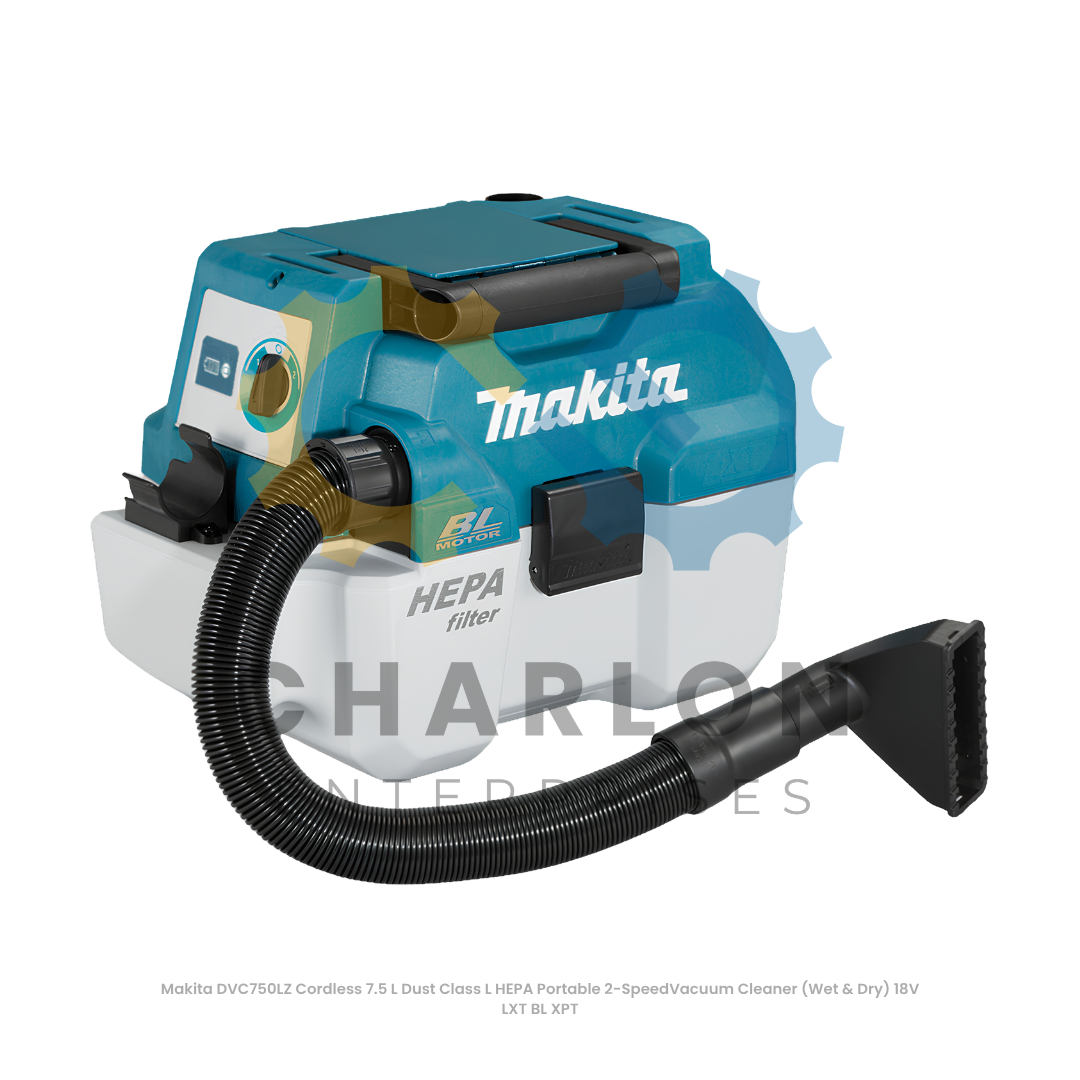 Makita DVC750LZ Cordless 7.5 L Dust Class L HEPA Portable 2-Speed Vacuum Cleaner (Wet & Dry) 18V LXT BL XPT