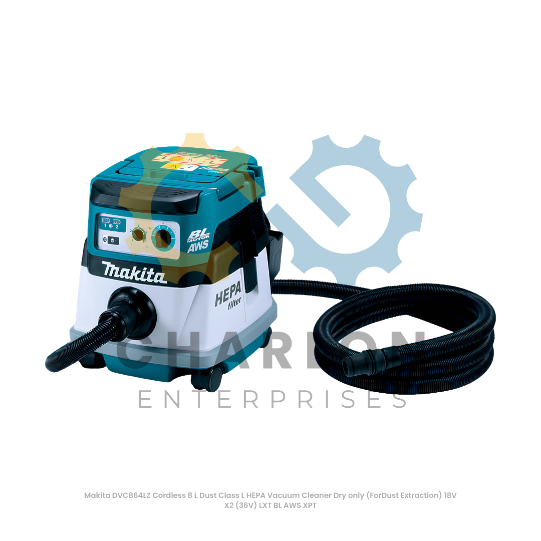 Makita DVC864LZ Cordless 8 L Dust Class L HEPA Vacuum Cleaner Dry only (For Dust Extraction) 18V X2 (36V) LXT BL AWS XPT