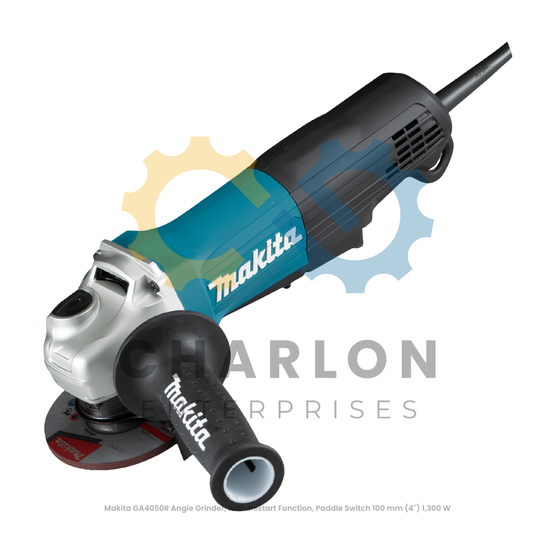Makita GA4050R Angle Grinder, Anti-Restart Function, Paddle Switch 100 mm (4'') 1,300 W