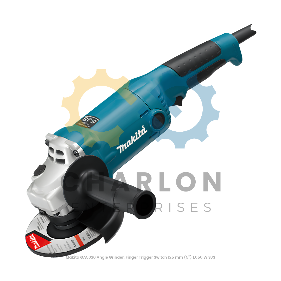 Makita GA5020 Angle Grinder, Finger Trigger Switch 125 mm (5'') 1,050 W SJS