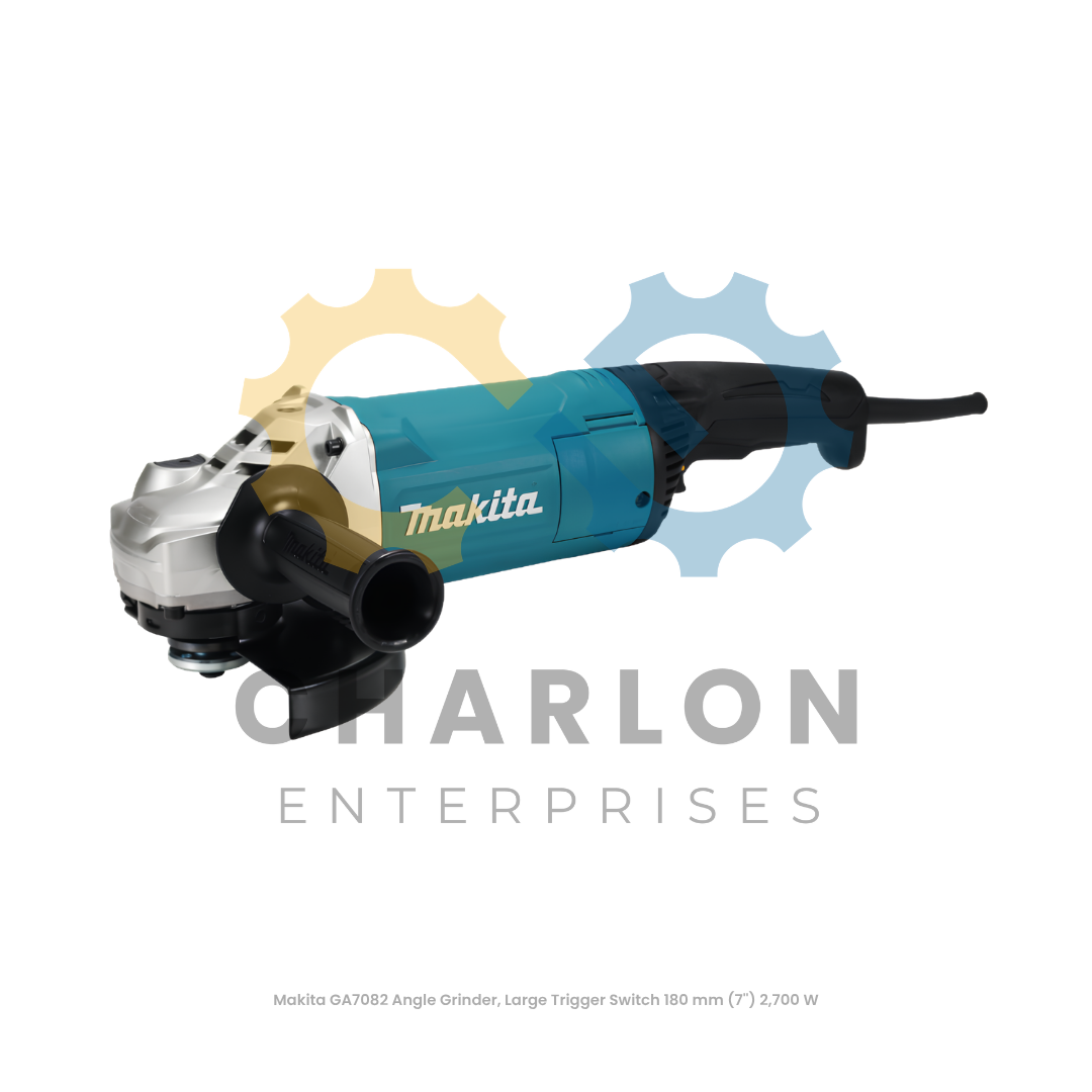 Makita GA7082 Angle Grinder, Large Trigger Switch 180 mm (7'') 2,700 W