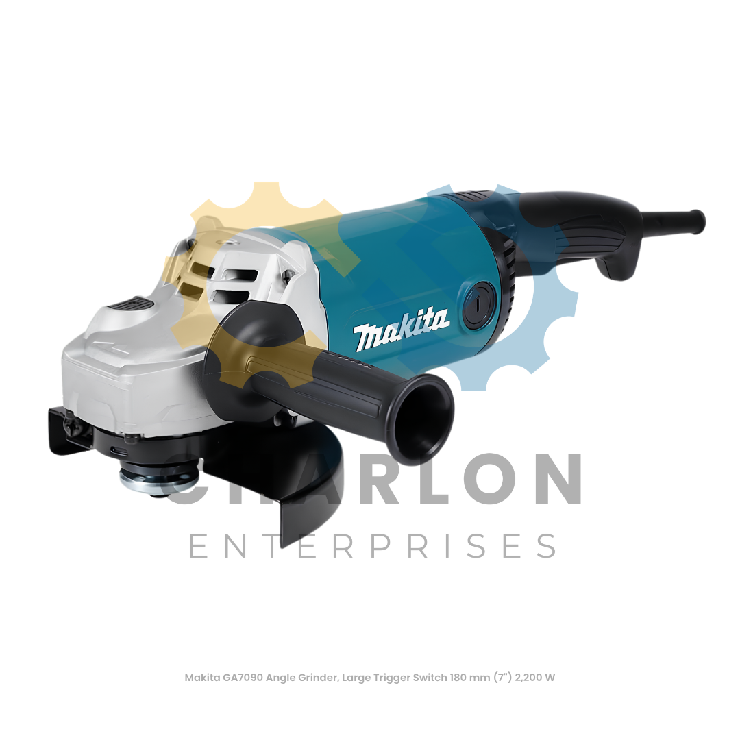 Makita GA7090 Angle Grinder, Large Trigger Switch 180 mm (7'') 2,200 W