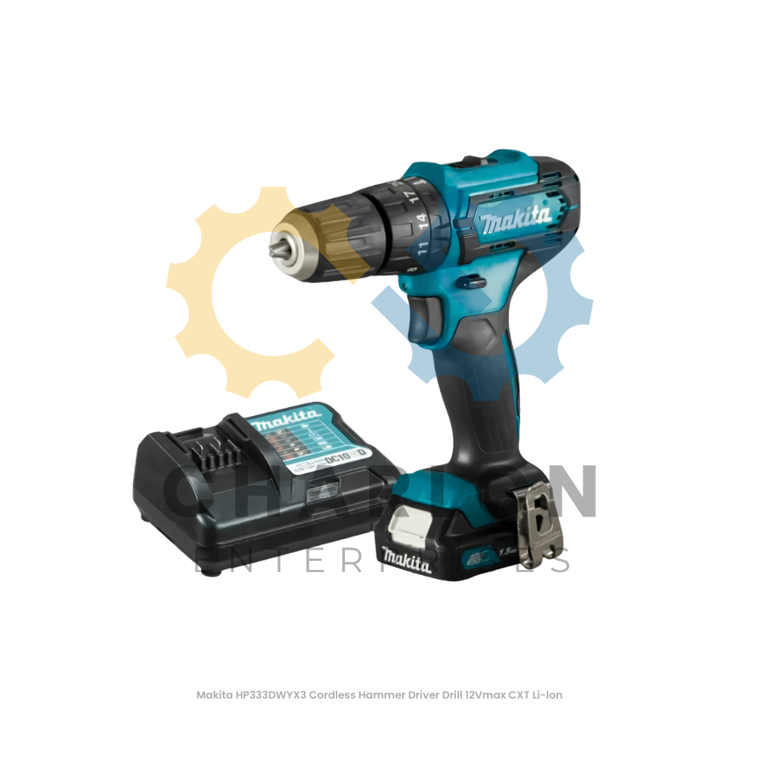 Makita HP333DWYX3 Cordless Hammer Driver Drill 12Vmax CXT Li-Ion