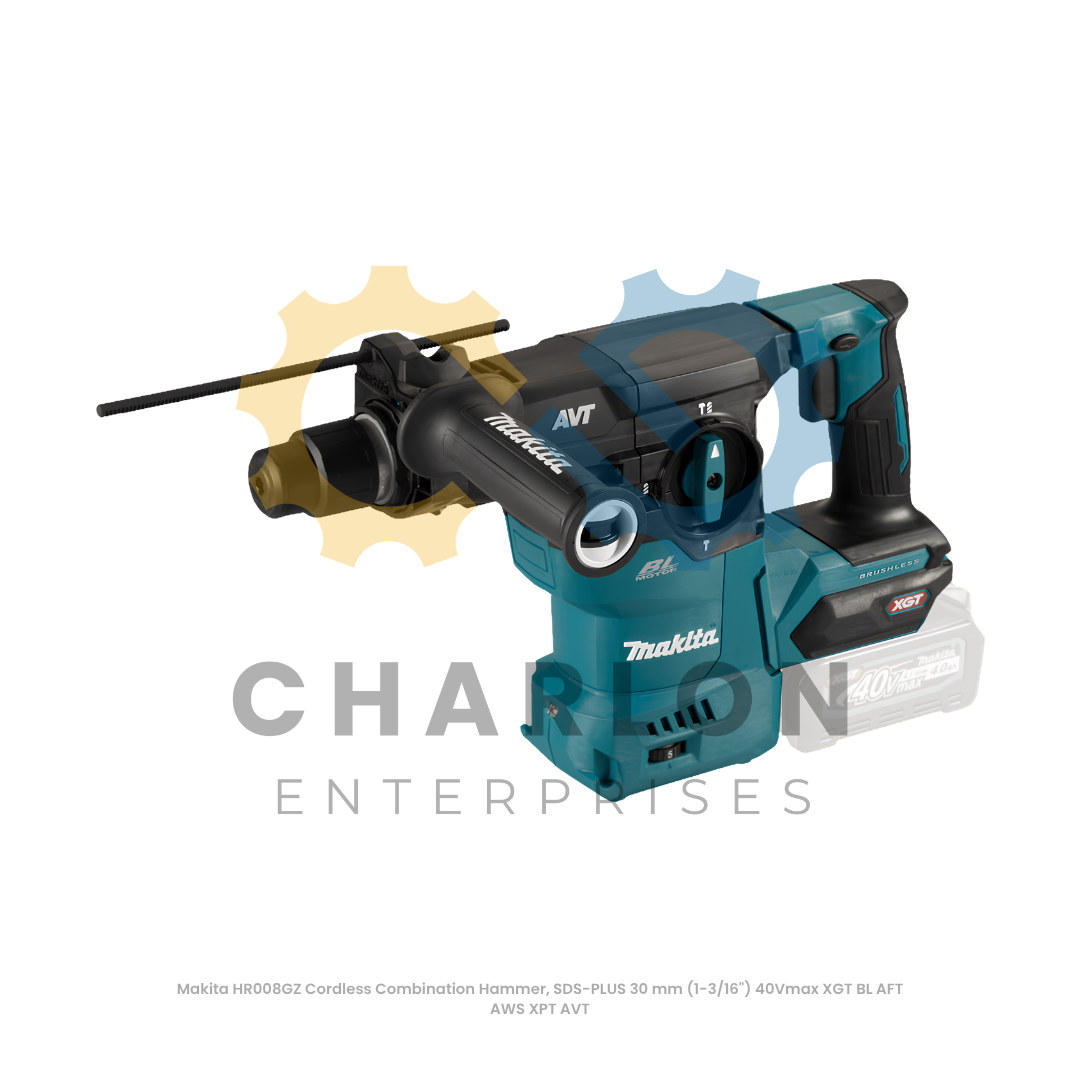 Makita HR008GZ Cordless Combination Hammer, SDS-PLUS 30 mm (1-3/16") 40Vmax XGT BL AFT AWS XPT AVT