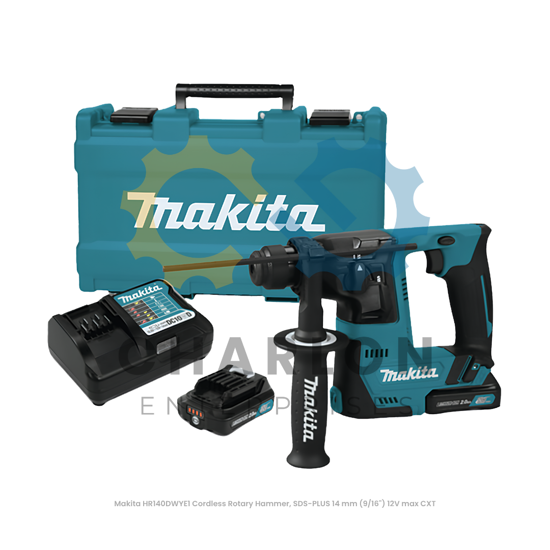 Makita HR140DWYE1 Cordless Rotary Hammer, SDS-PLUS 14 mm (9/16") 12V max CXT