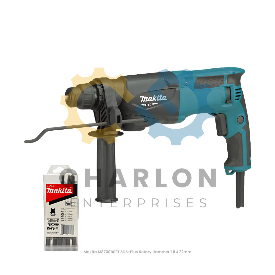 Makita M8700BSET SDS-Plus Rotary Hammer 1.9 J 22mm