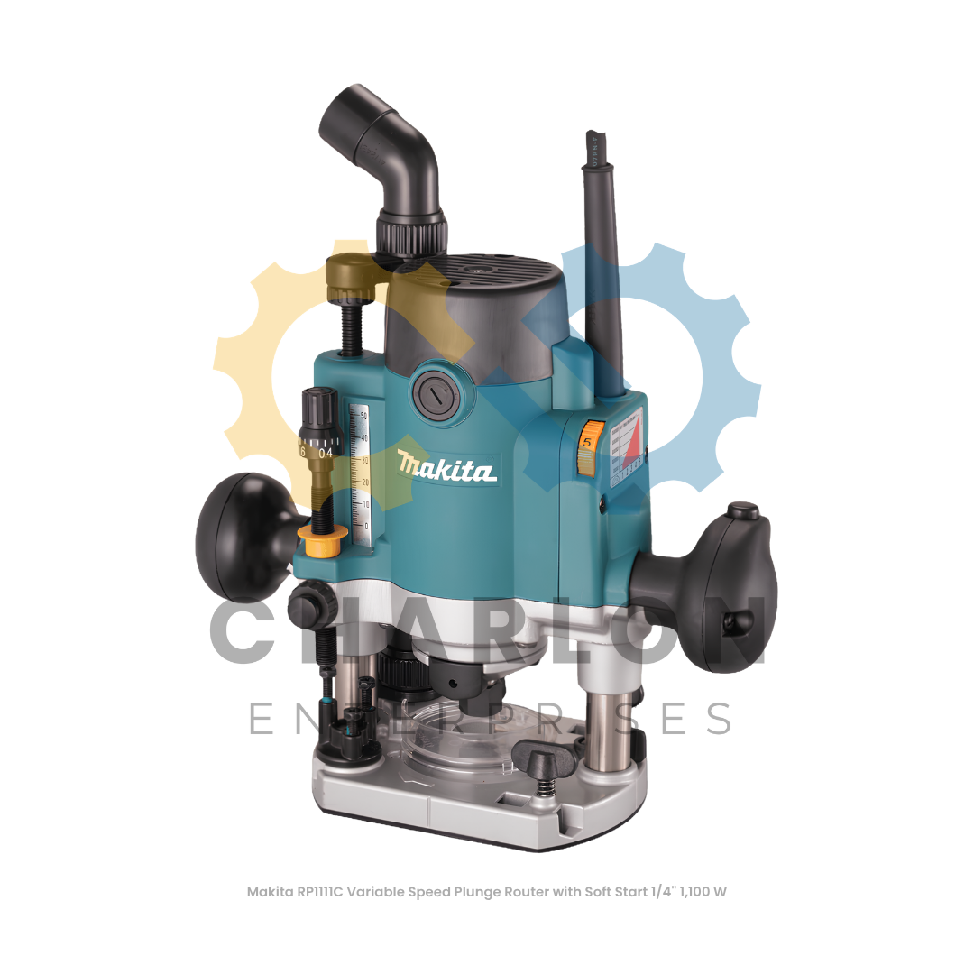 Makita RP1111C Variable Speed Plunge Router with Soft Start 1/4'' 1,100 W