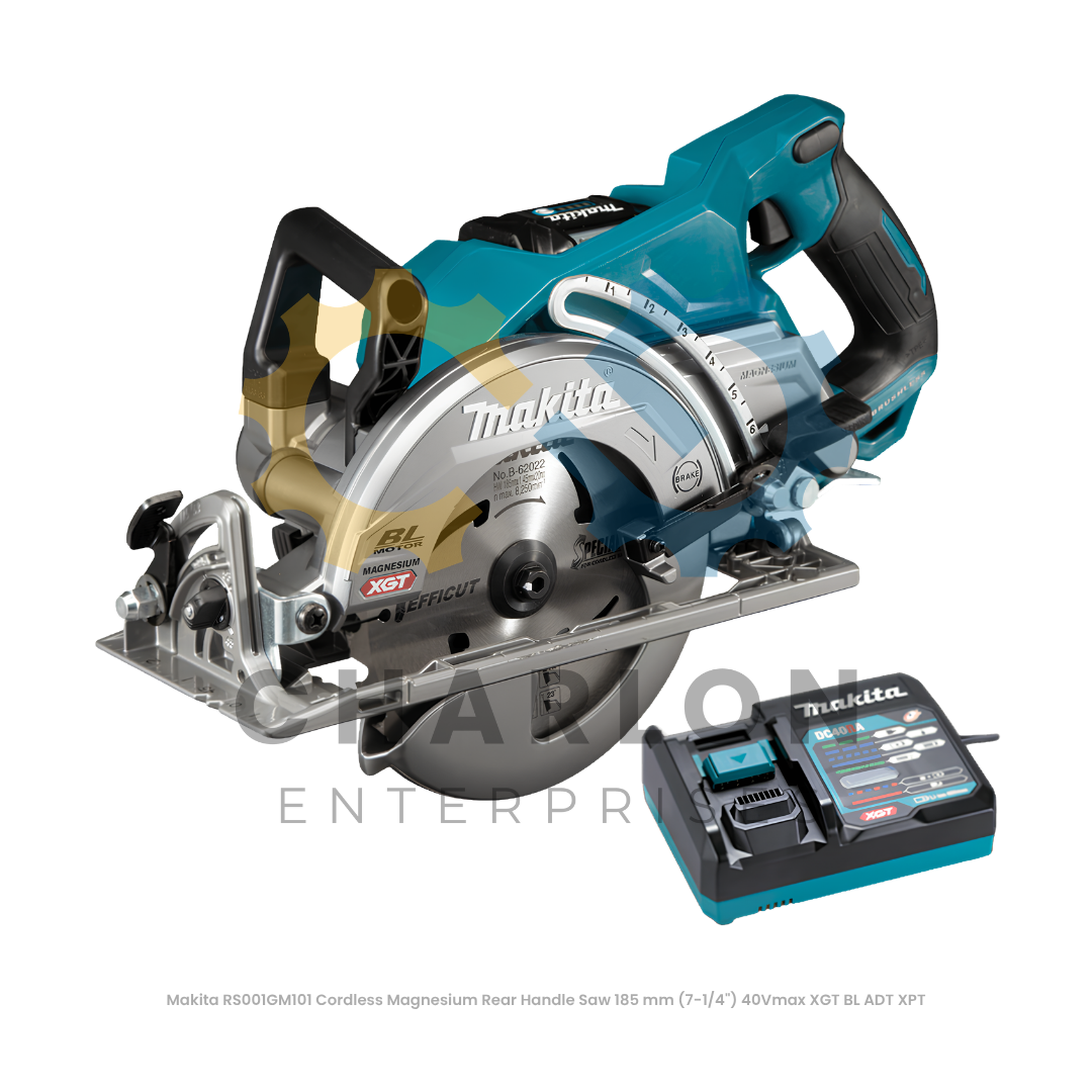 Makita RS001GM101 Cordless Magnesium Rear Handle Saw 185 mm (7-1/4") 40Vmax XGT BL ADT XPT