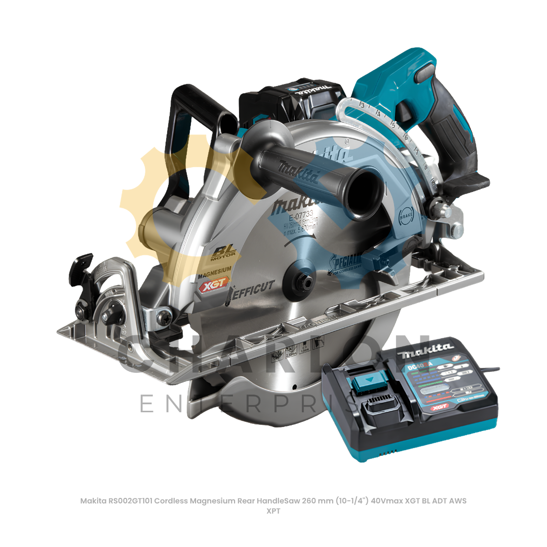 Makita RS002GT101 Cordless Magnesium Rear HandleSaw 260 mm (10-1/4") 40Vmax XGT BL ADT AWS XPT