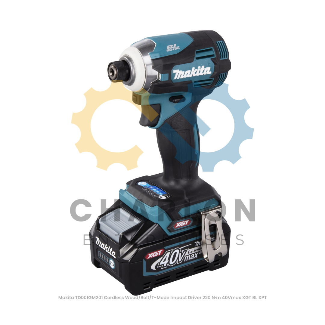Makita TD001GM201 Cordless Wood/Bolt/T-Mode Impact Driver 220 N·m 40Vmax XGT BL XPT