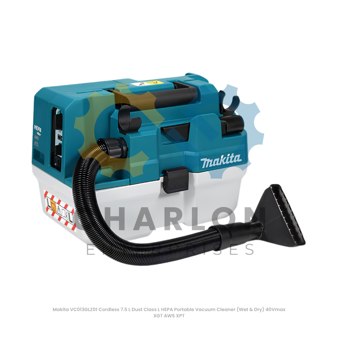 Makita VC013GLZ01 Cordless 7.5 L Dust Class L HEPA Portable Vacuum Cleaner (Wet & Dry) 40Vmax XGT AWS XPT