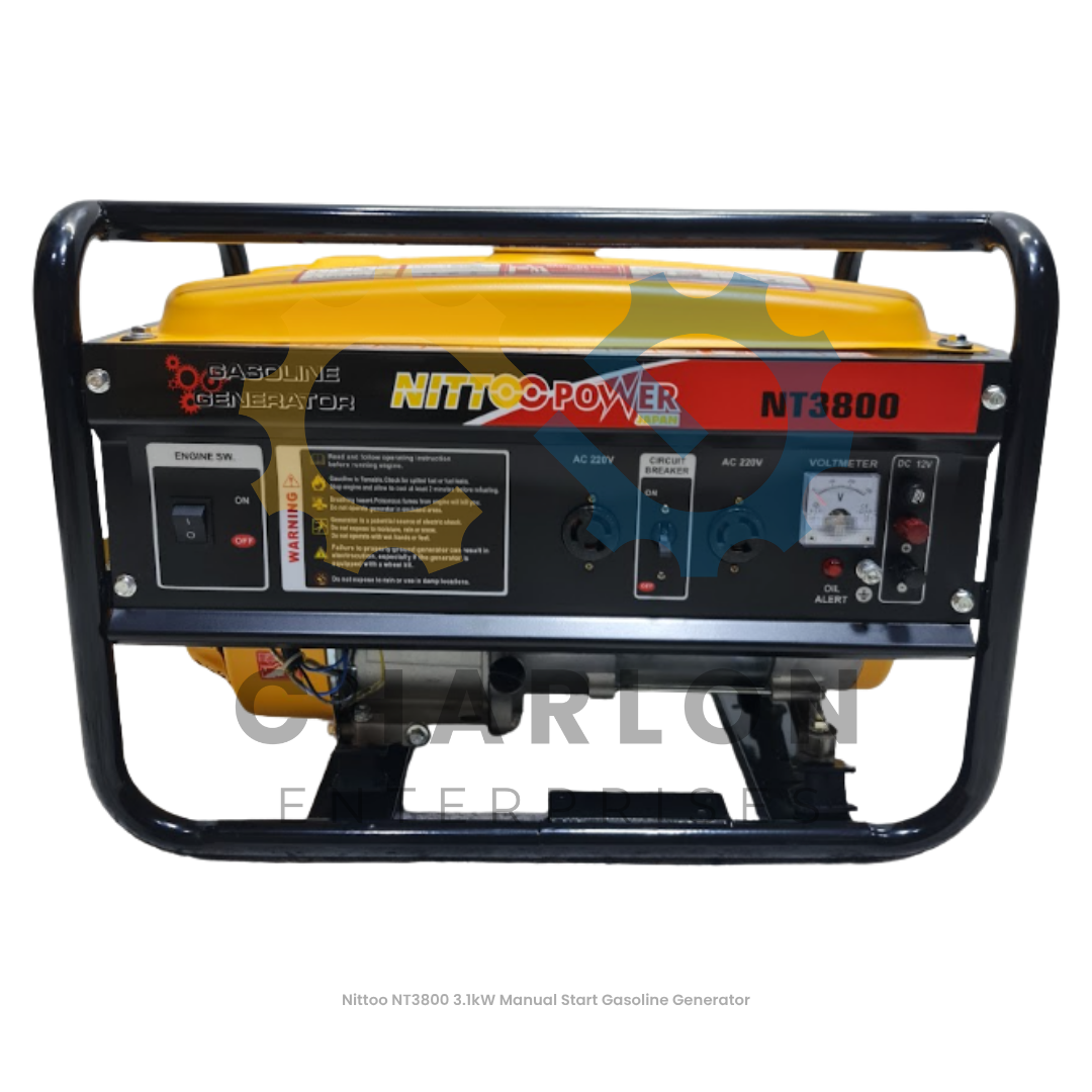 Nittoo NT3800 3.1kW Gasoline Generator - Manual Start / Electric Start