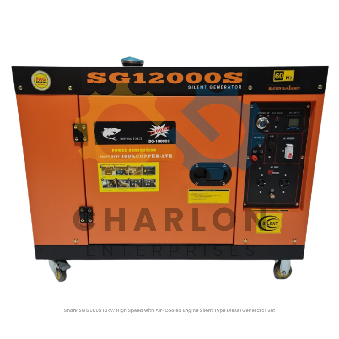 Shark Silent Type Diesel Genset Air-Cooled Engine 4-Stroke Electric Start - SG10000S / SG12000S