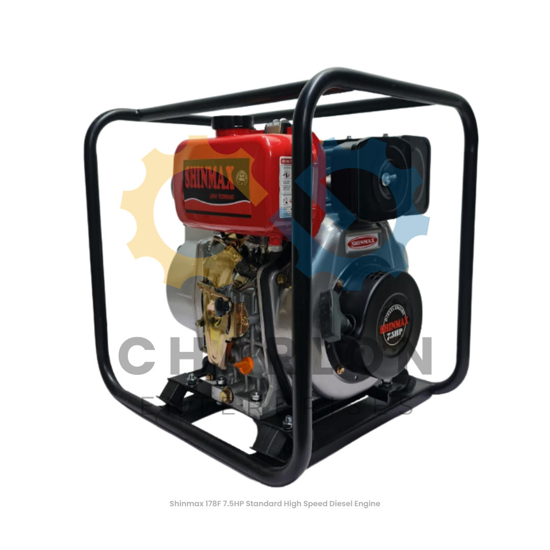 Shinmax 7.5HP Diesel Engine Manual - Standard High Speed / Low Speed