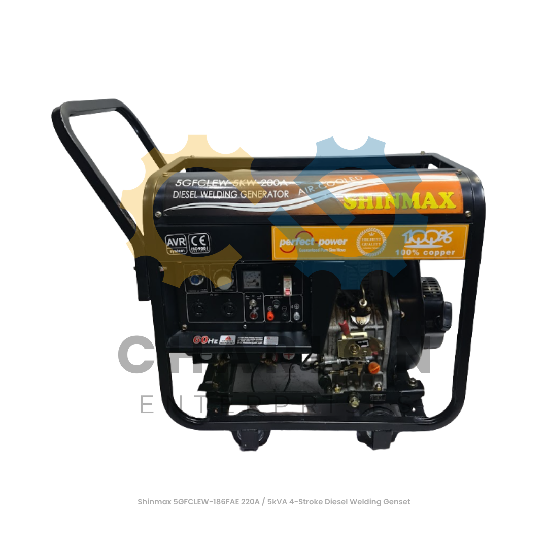 Shinmax 5GFCLEW-186FAE 220A / 5kVA 4-Stroke Diesel Welding Genset