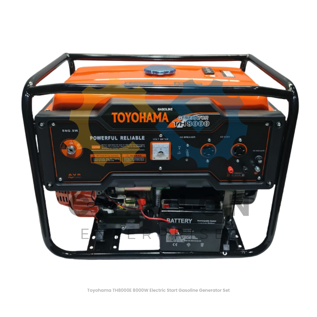 Toyohama Gasoline Electric Start Generator Set - TH6500E / TH8000E
