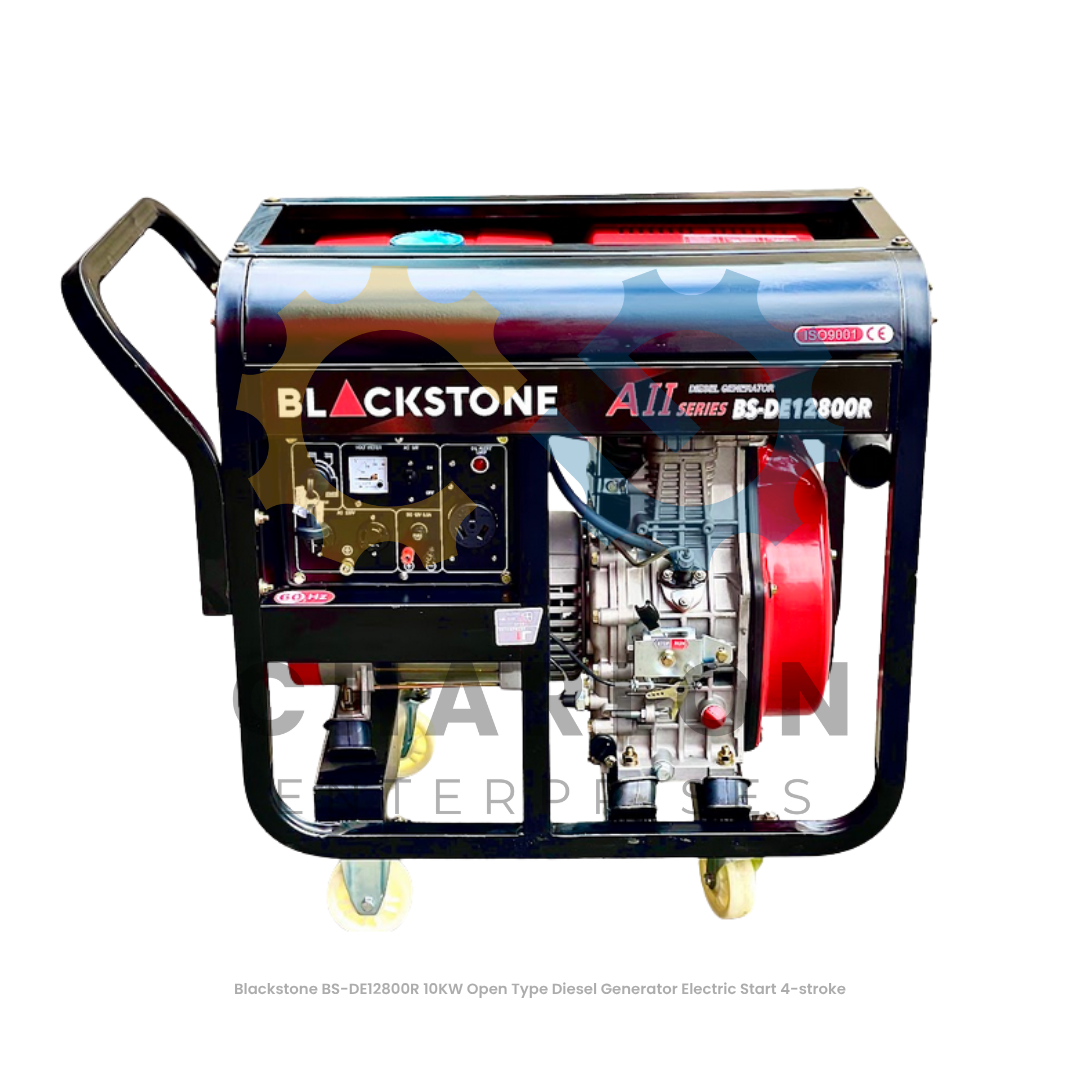 Blackstone BS-DE12800R 10kW Electric Start Open Type 4-Stroke Diesel Generator