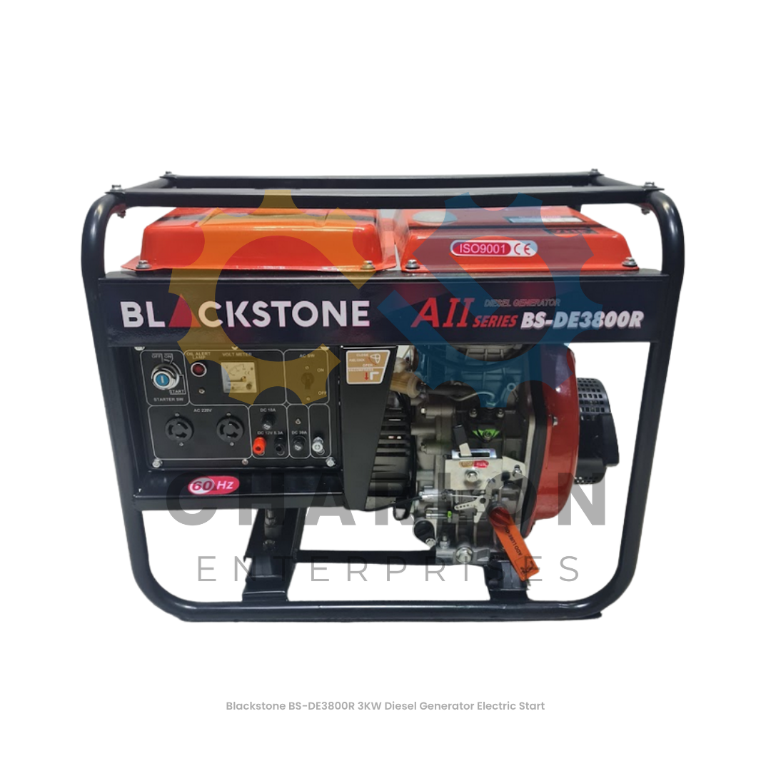 Blackstone 3kW Diesel Generator 4-Stroke - Open Type Manual / Electric Start