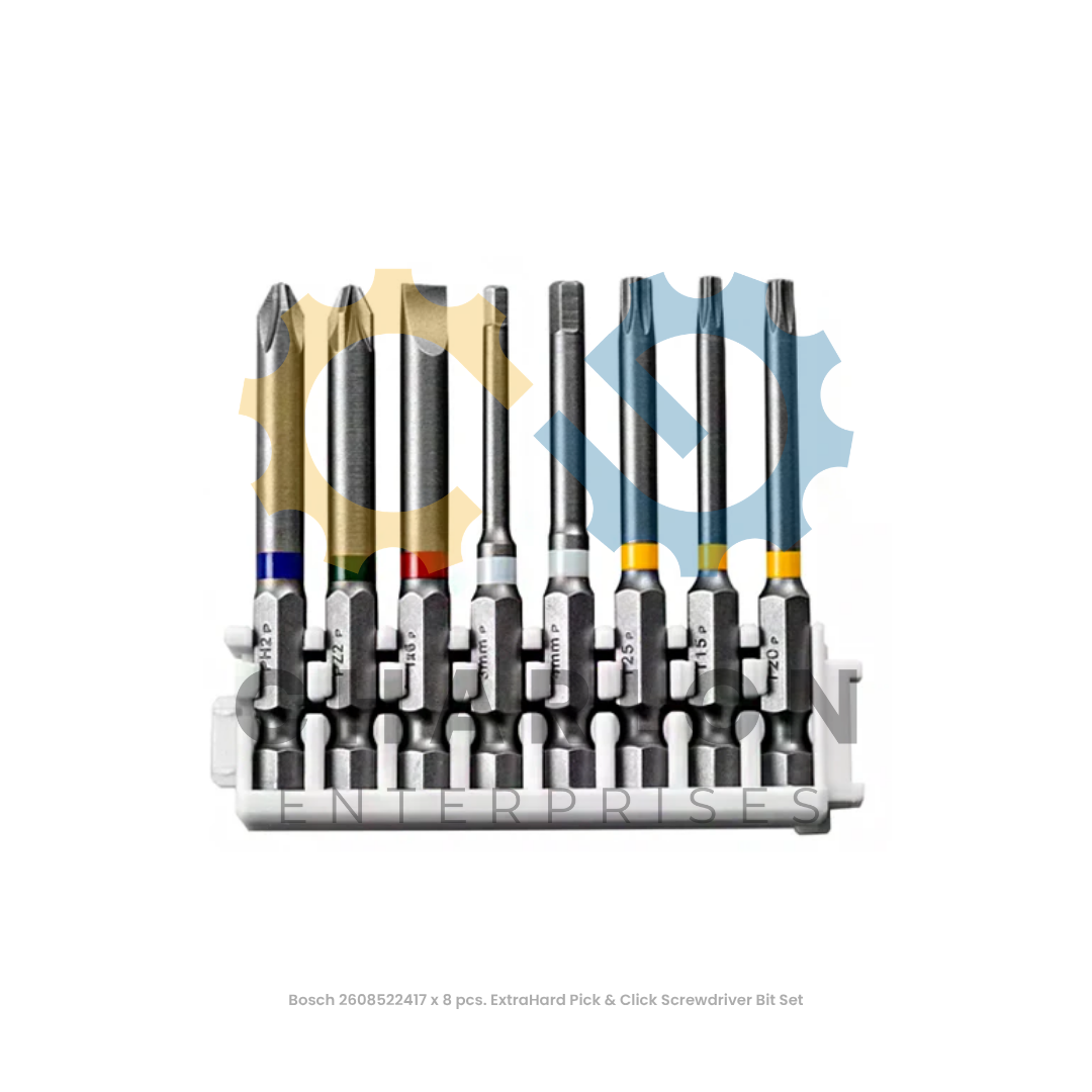 Bosch 2608522417 x 8 pcs. ExtraHard Pick & Click Screwdriver Bit Set