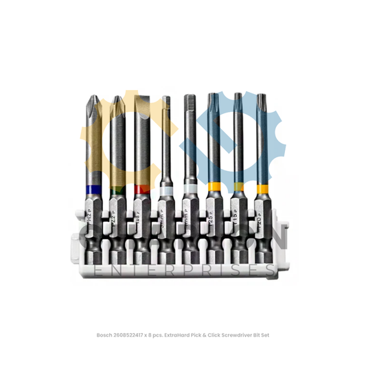 Bosch 2608522417 x 8 pcs. ExtraHard Pick & Click Screwdriver Bit Set