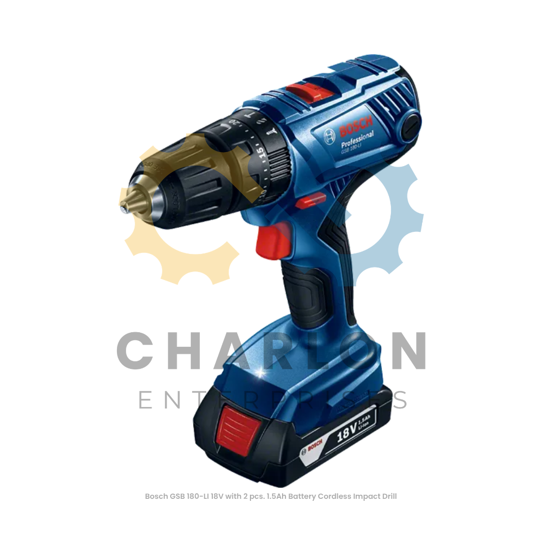 Bosch GSB 180-LI 18V with 2 pcs. 1.5Ah Battery Cordless Impact Drill