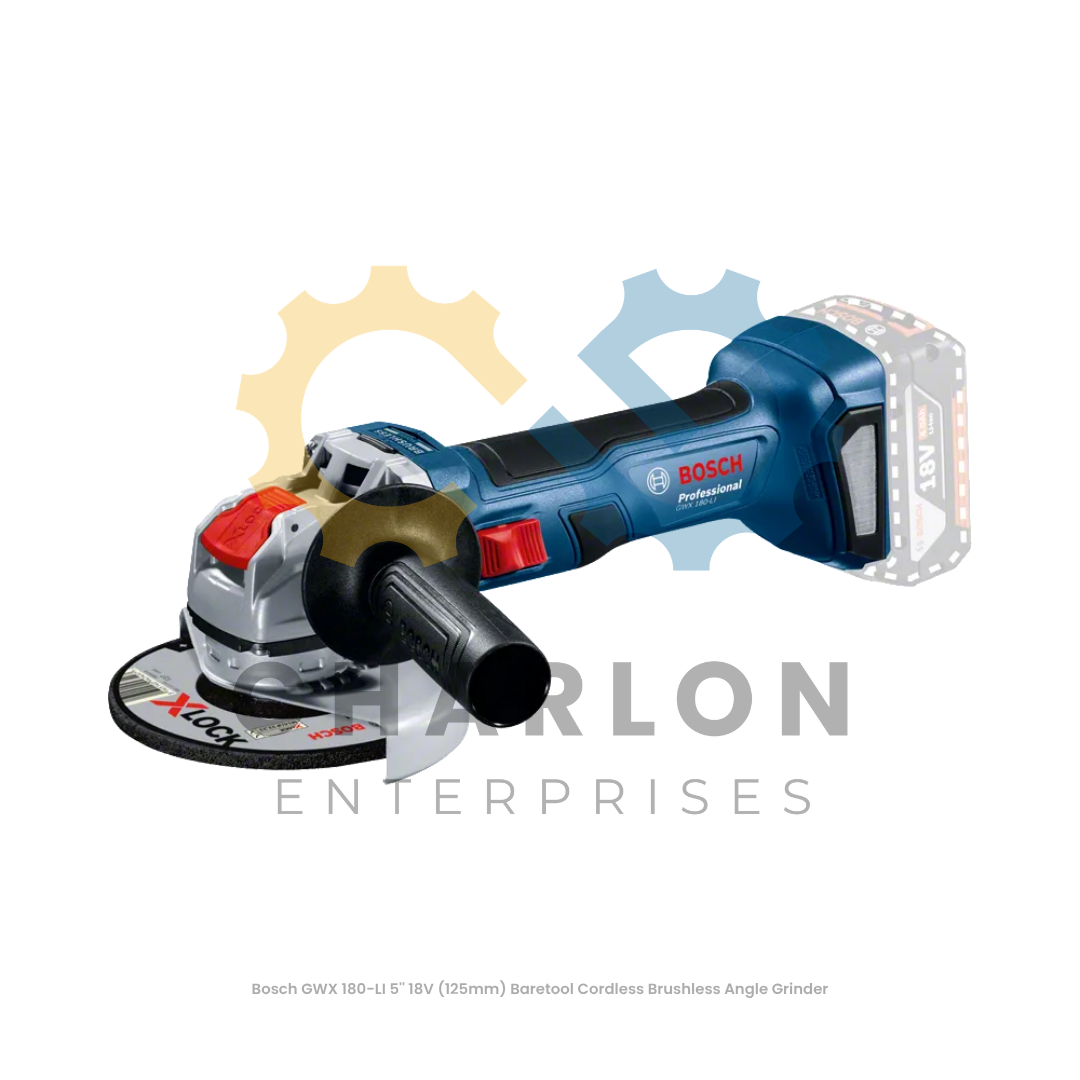 Bosch GWX 180-LI 5'' 18V (125mm) Baretool Cordless Brushless Angle Grinder