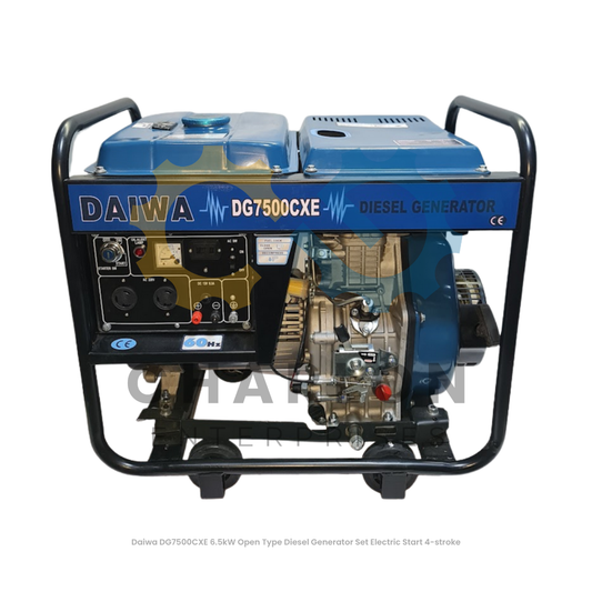 Daiwa DG7500CXE 6.5kW Electric Start Open Type 4-Stroke Diesel Generator Set