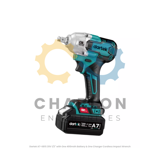 Dartek A7-6815 20V 1/2" with One 400mAh Battery & One Charger Cordless Impact Wrench