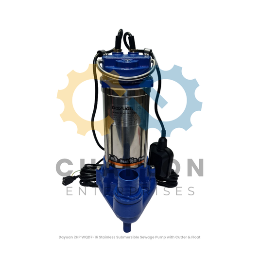 Dayuan WQD7-16 2HP Stainless with Cutter & Float Submersible Sewage Pump