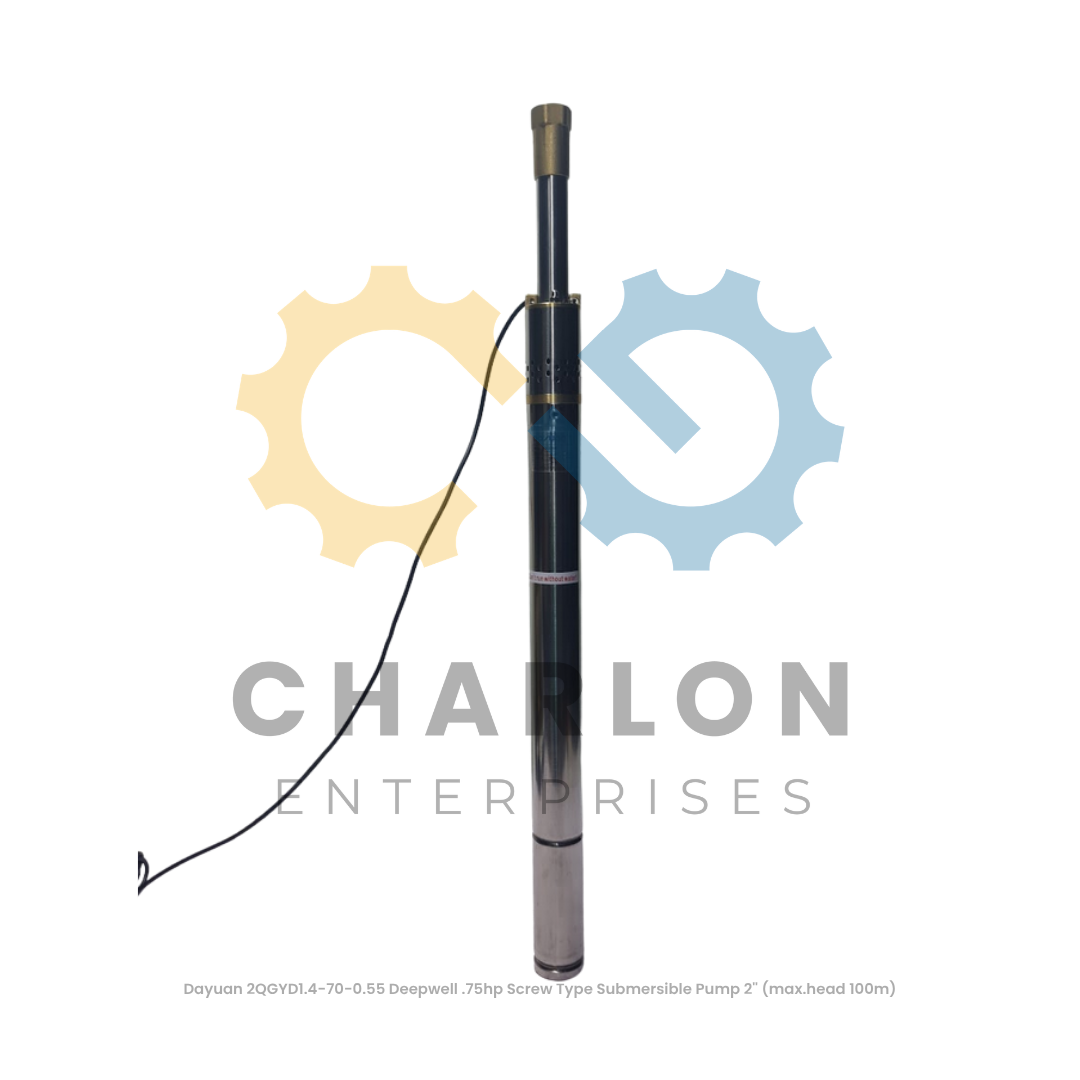 Dayuan 2QGYD1.4-70-0.55 0.75HP 2'' (Max. Head 100m) Deepwell Screw Type Submersible Pump