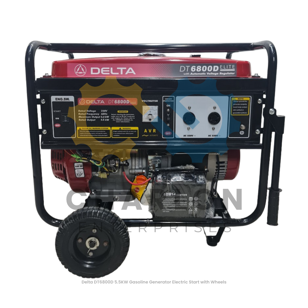 Delta DT6800D 5.5kW Electric Start with Wheels Gasoline Generator