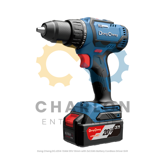 Dong Cheng DCJZ04-13AM 20V 13mm with 2x2.0Ah Battery Cordless Driver Drill