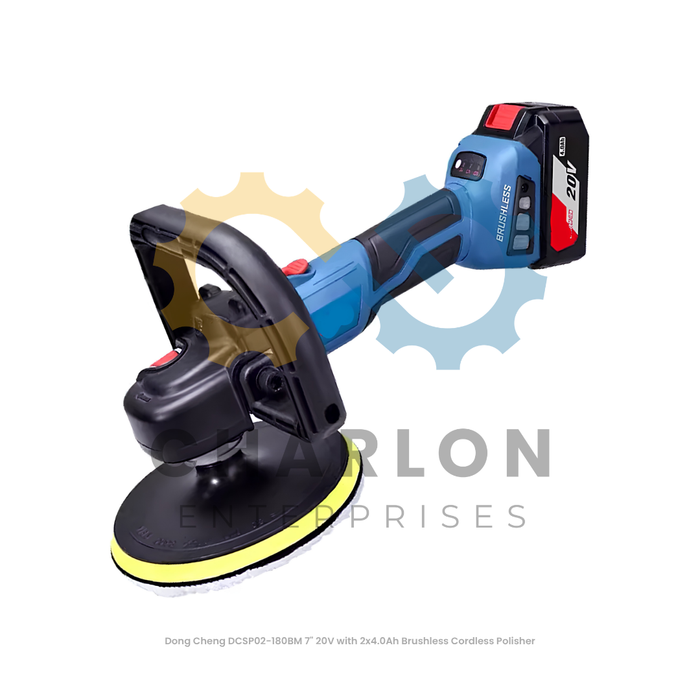 Dong Cheng DCSP02-180BM 7" 20V with 2x4.0Ah Brushless Cordless Polisher