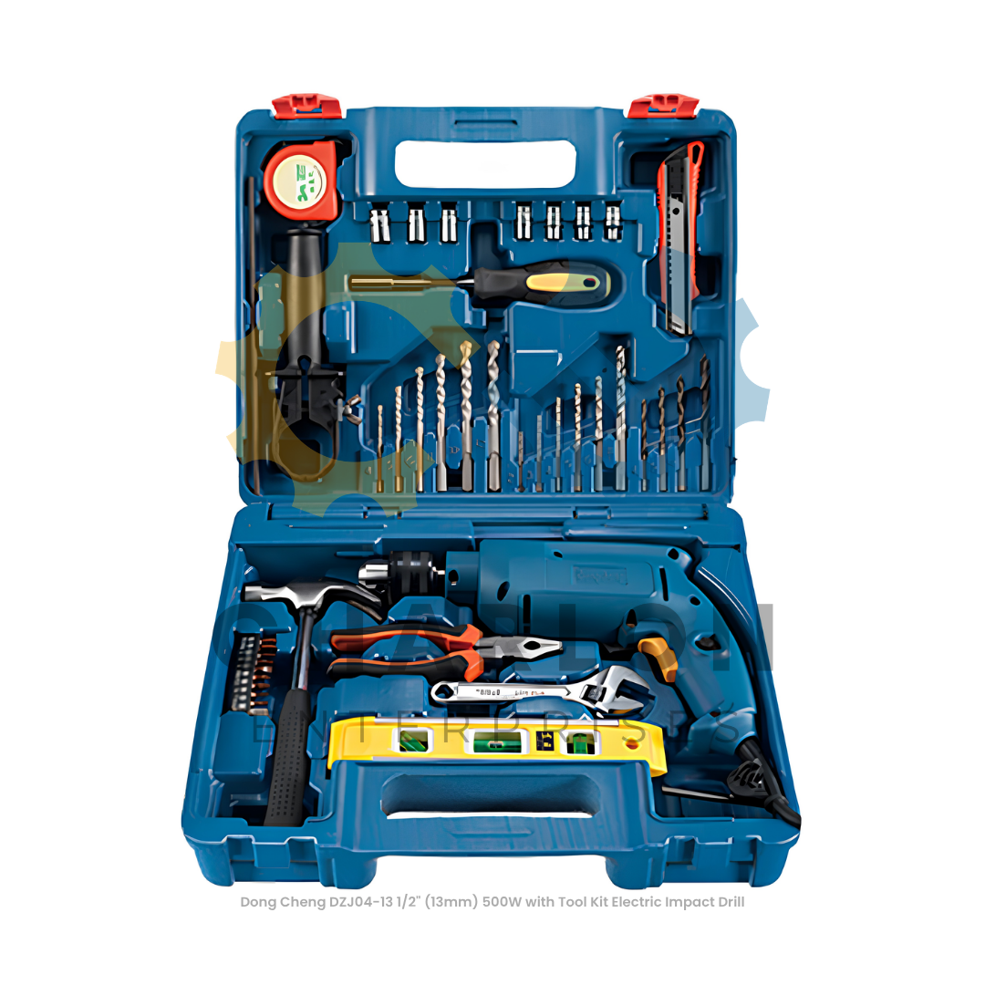 Dong Cheng DZJ04-13 1/2" (13mm) 500W with Tool Kit Electric Impact Drill