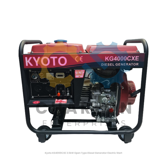 Kyoto KG4000CXE 3.5kW Electric Start Open Type Diesel Generator