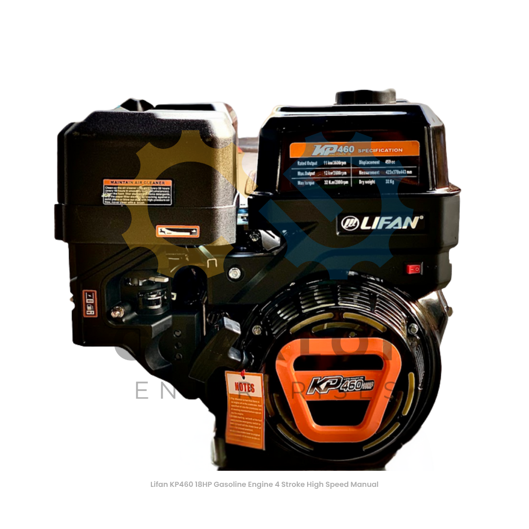 Lifan 18HP 4-Stroke Gasoline Engine High Speed - Manual / Electric Start