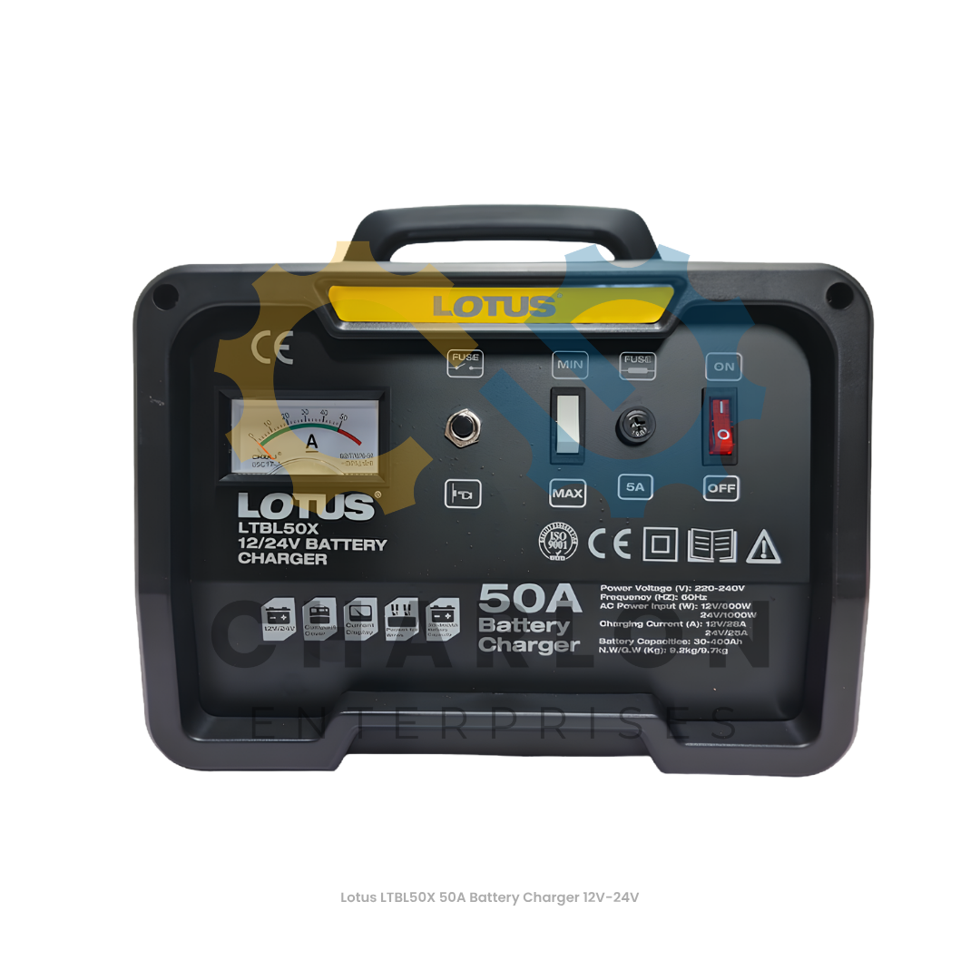 Lotus Portable Battery Charger 12V-24V - 30A / 50A