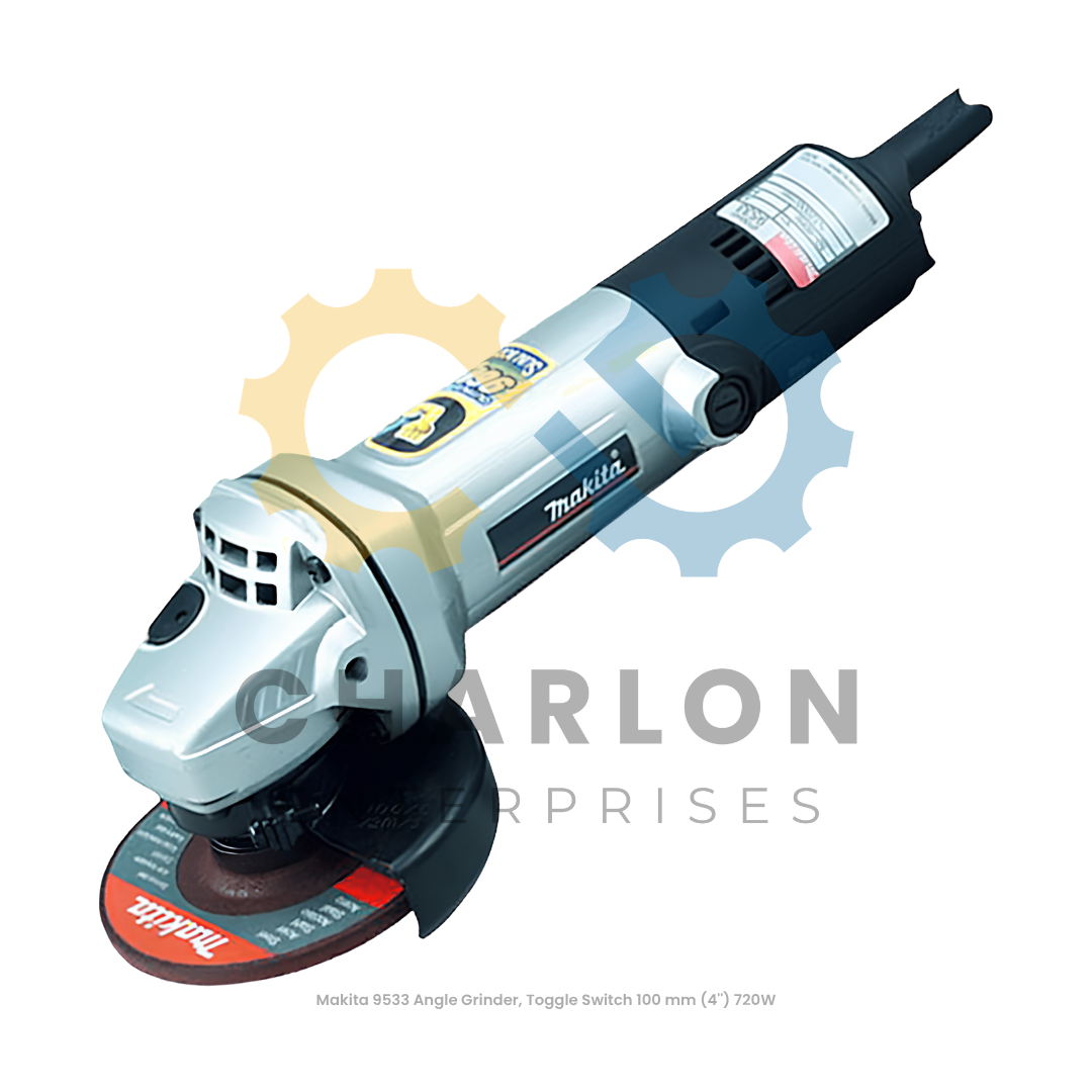 Makita 9533 Angle Grinder, Toggle Switch 100 mm (4'') 720W 