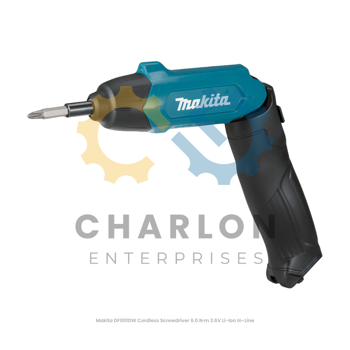 Makita DF001DW Cordless Screwdriver 6.0 N·m 3.6V Li-Ion In-Line