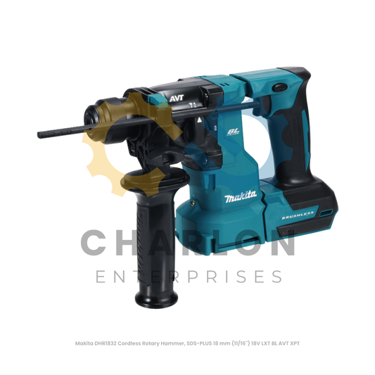 Makita DHR183Z Cordless Rotary Hammer, SDS-PLUS 18 mm (11/16'') 18V LXT BL AVT XPT